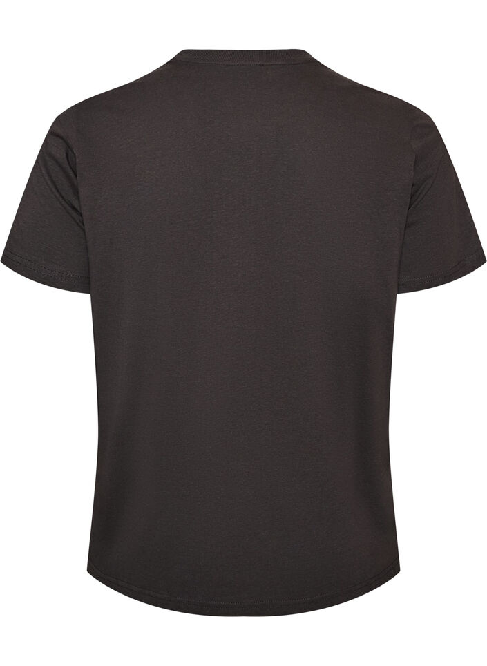 Koszulka bawelniana z nadrukiem z przodu, Ciemnoszary, Packshot image number 1