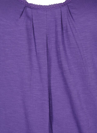 Bawelniany top z koronkowym wykonczeniem, Deep Lavender, Packshot image number 2