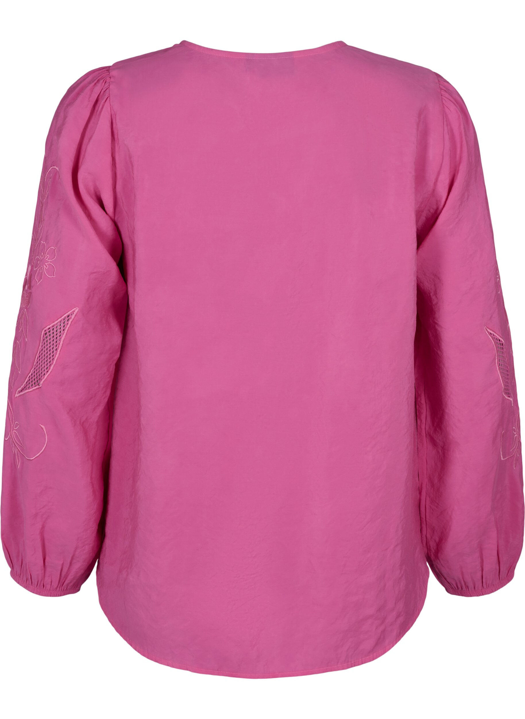 Zizzi Bluzka z modalu TENCEL&trade; z haftowanymi detalami, Phlox Pink, Packshot image number 1