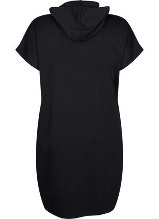 Sukienka dresowa z krótkim rekawem z mieszanki modalu, Black, Packshot image number 1