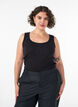 Dopasowany top z motywem, Czarne, Model image number 0
