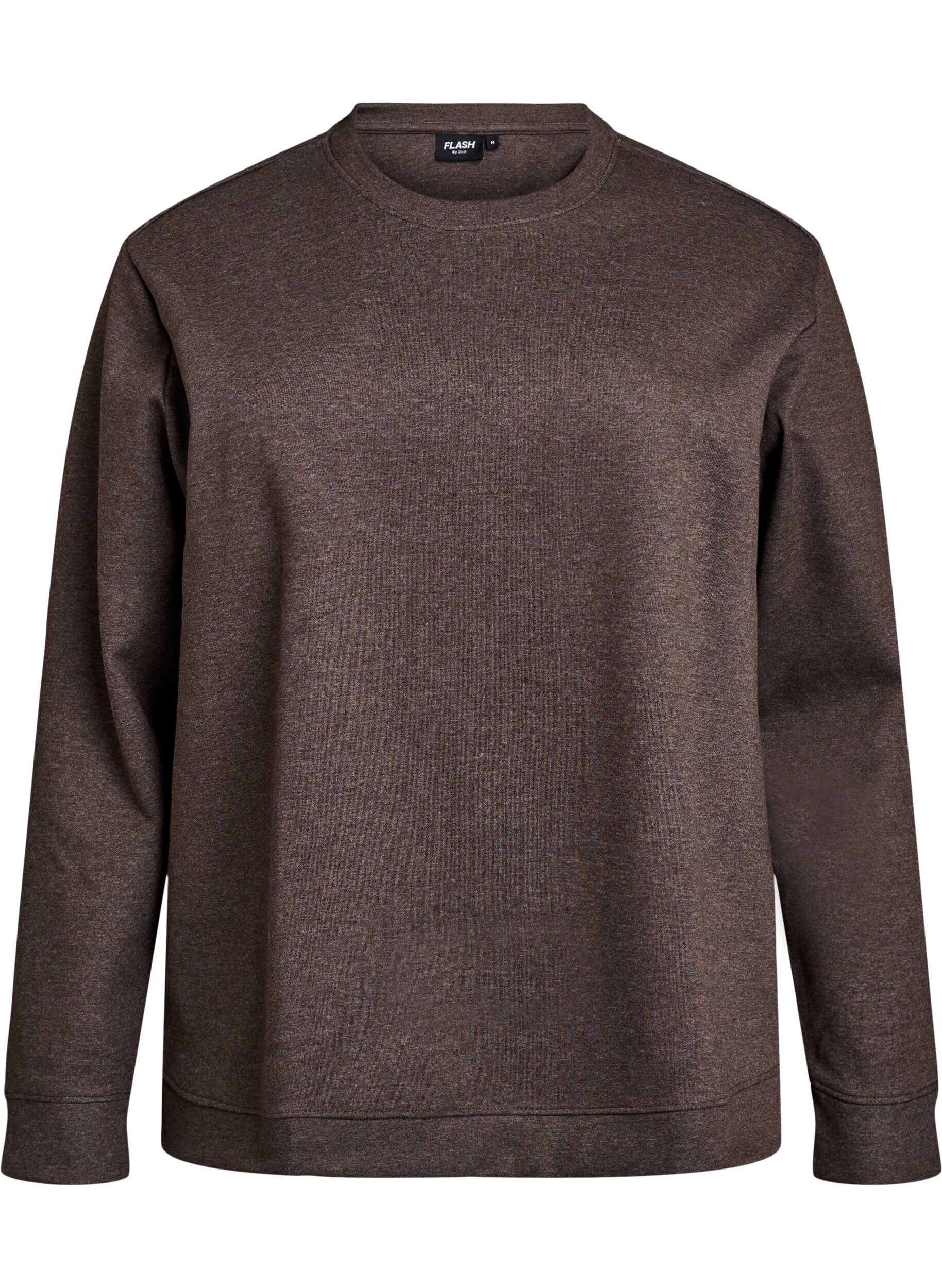 ZizziBluza z okraglym dekoltem, Brązowy, Packshot image number 0