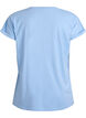 T-shirt z kr&oacute;tkim rekawem w mieszance bawelny, Niebieskie, Packshot image number 1