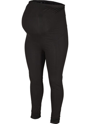 Bawelniane legginsy ciazowe, Black, Packshot image number 0