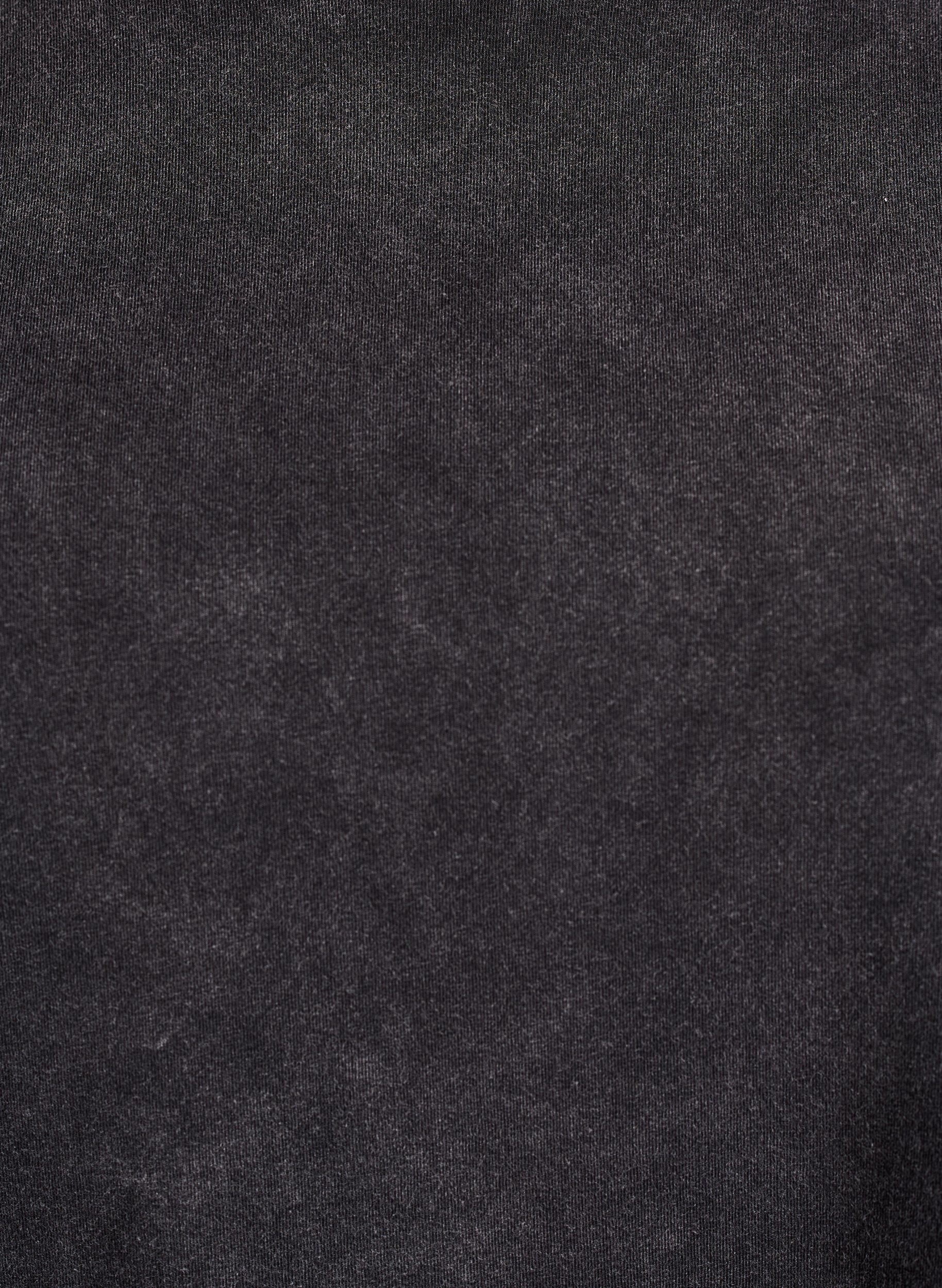 Zizzi Sportowa bawelniana koszulka z efektem prania, Czarne, Packshot image number 2