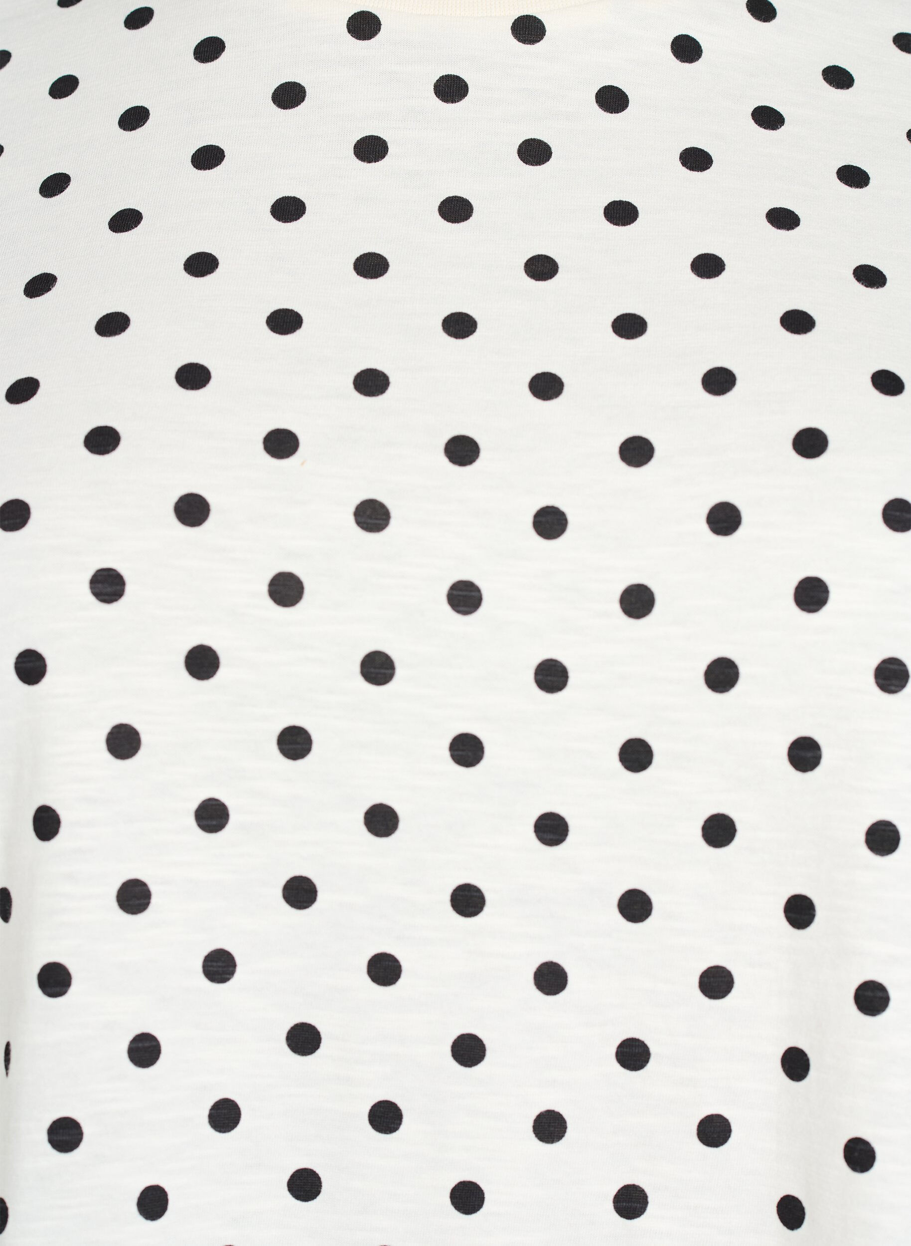 Zizzi Koszulka Polka dot bawelniana, Biały, Packshot image number 2