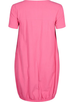 Bawelniana sukienka z krótkim rekawem, Shocking Pink, Packshot image number 1