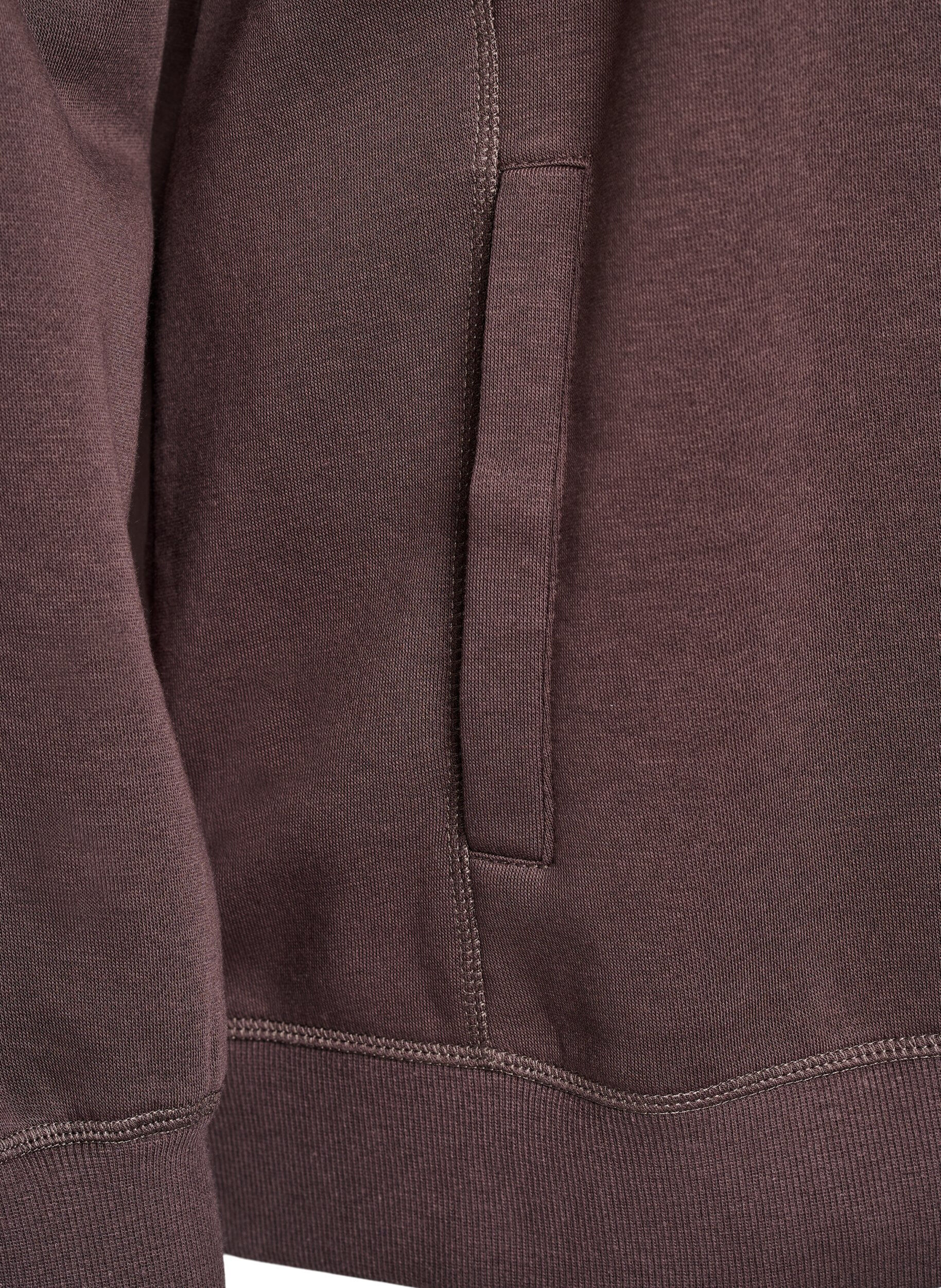 ZizziBluza z wysokim kolnierzem i kieszeniami, Brązowy, Packshot image number 3