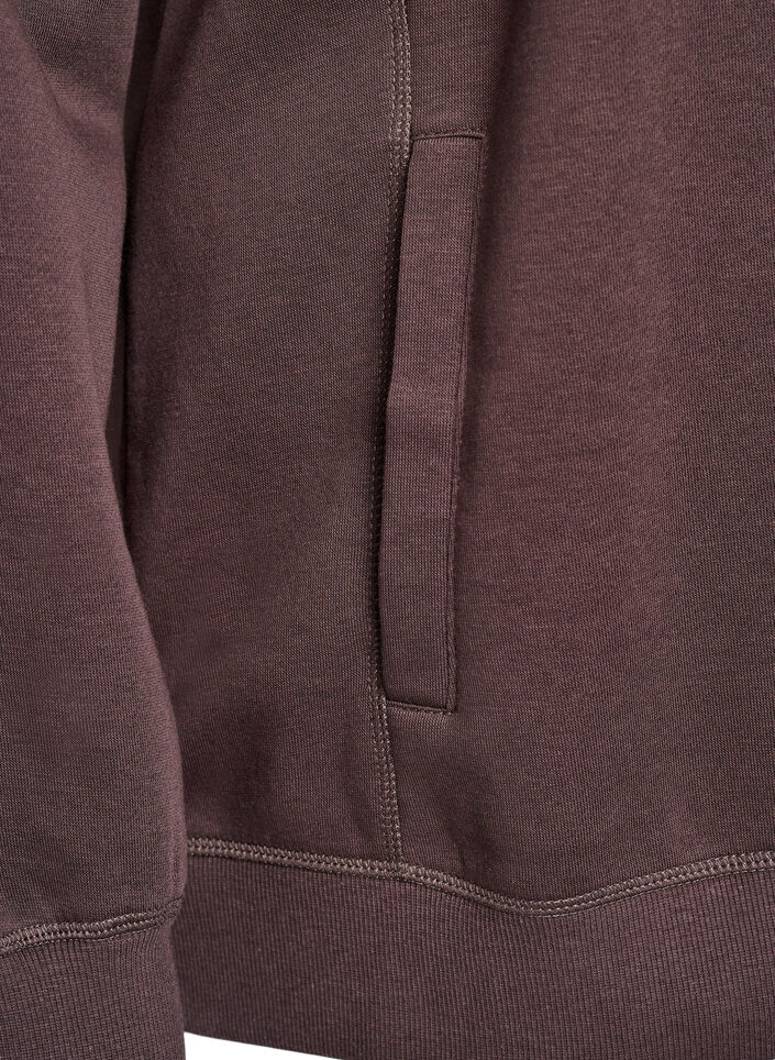 Bluza z wysokim kolnierzem i kieszeniami, Brązowy, Packshot image number 3