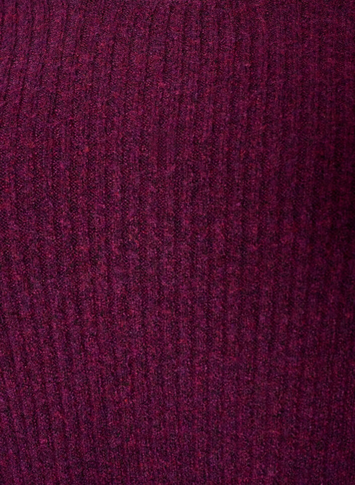 Sweter z ryfionymi rekawami w ksztalcie balon&oacute;w, Fioletowy, Packshot image number 2