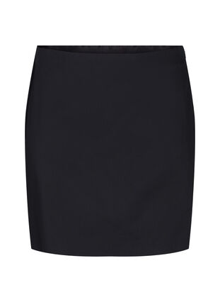 Krótka spódnica z rozcieciem, Black, Packshot image number 0