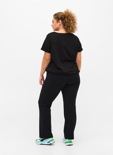 Spodnie sportowe z bawelny, Black, Model image number 1
