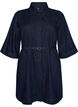 Sukienka z denimu z pasem i 3/4-sleeves, Niebieskie, Packshot image number 0