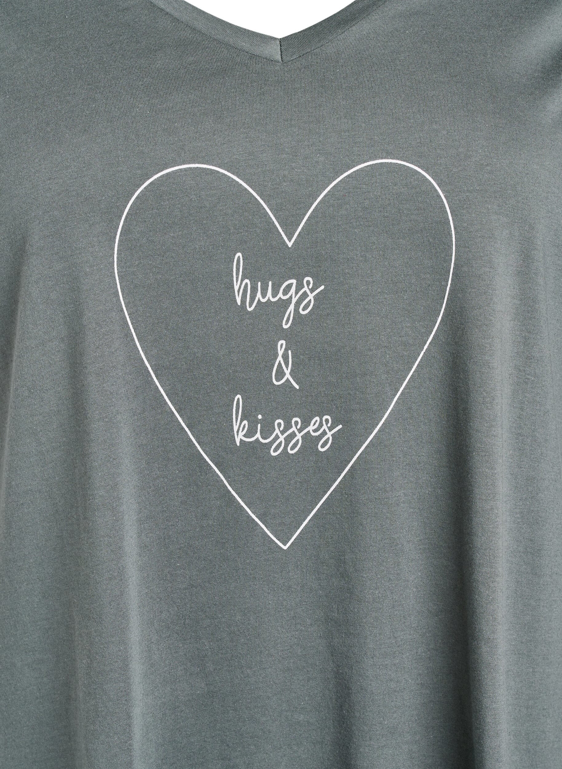 Zizzi Koszula nocna z bawelny organicznej z dekoltem w szpic, , Packshot image number 2