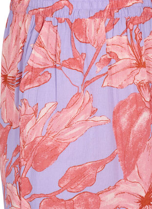 Luzne spodnie kuloty z wiskozy, Lavender Flower, Packshot image number 2