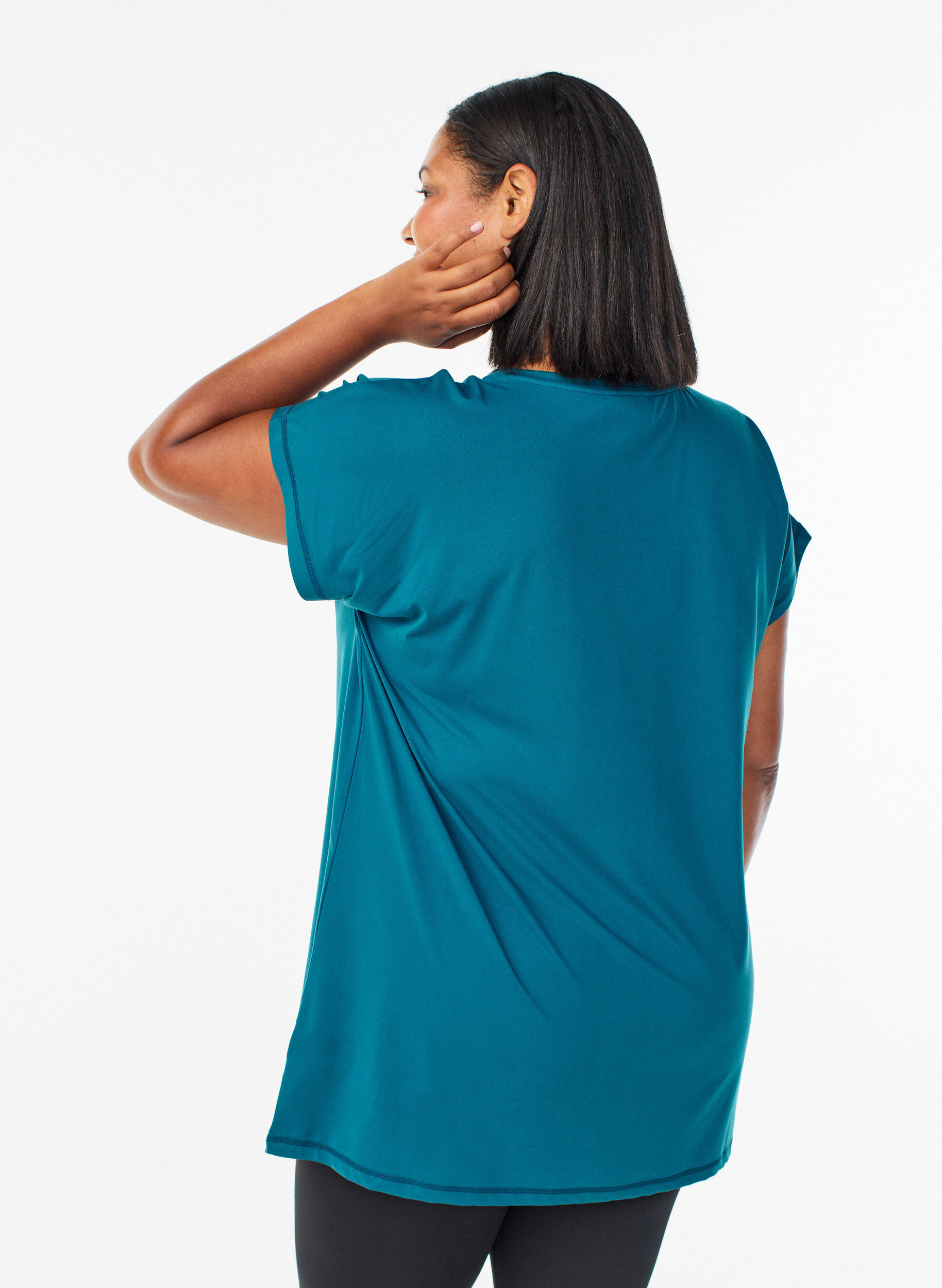 Zizzi Dluga koszulka treningowa, Niebieskie, Model image number 2