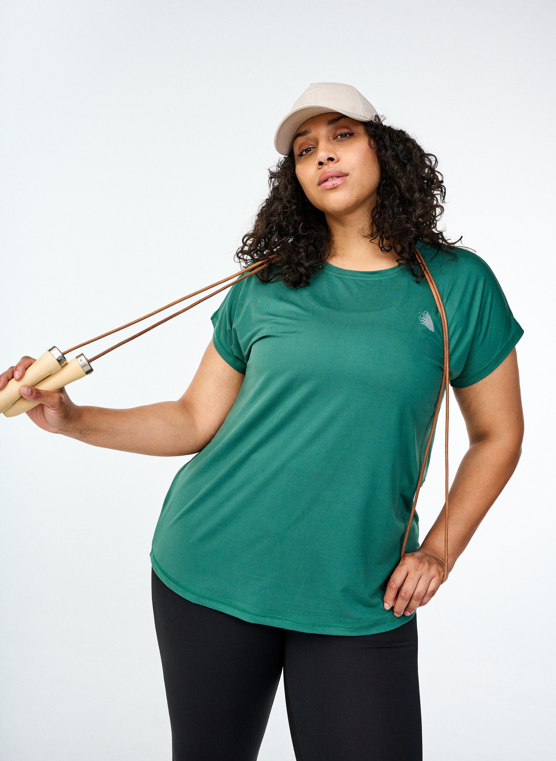 Zizzi Jednokolorowa koszulka treningowa, Zielony, Image image number 0