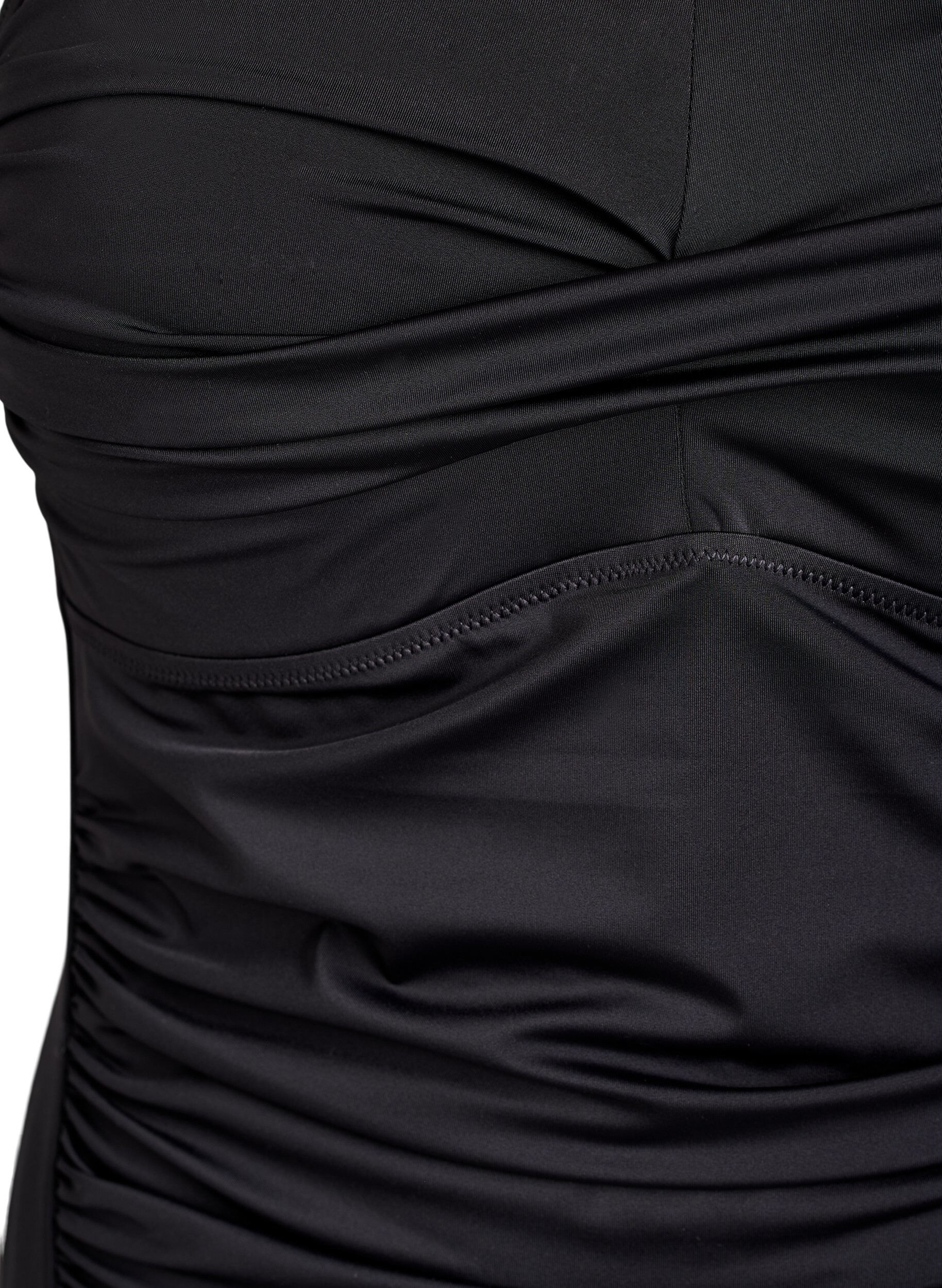 Zizzi Kapiel&oacute;wka bez ramiaczek z drapowaniem i wyscielanymi miseczkami, Czarne, Packshot image number 2