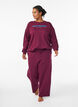 Bluza z nadrukiem tekstowym, Ciemnobordowy, Model image number 1