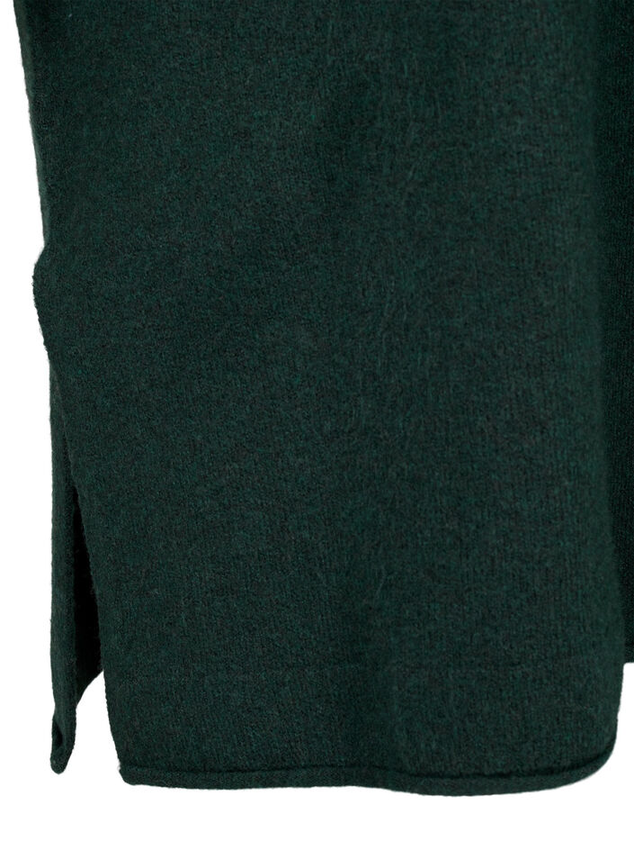 Dzianinowa sukienka z okraglym dekoltem i rozcieciem, Scarab Mel., Packshot image number 4