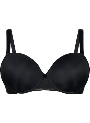 Uformowany biustonosz z siateczka, Czarne, Model