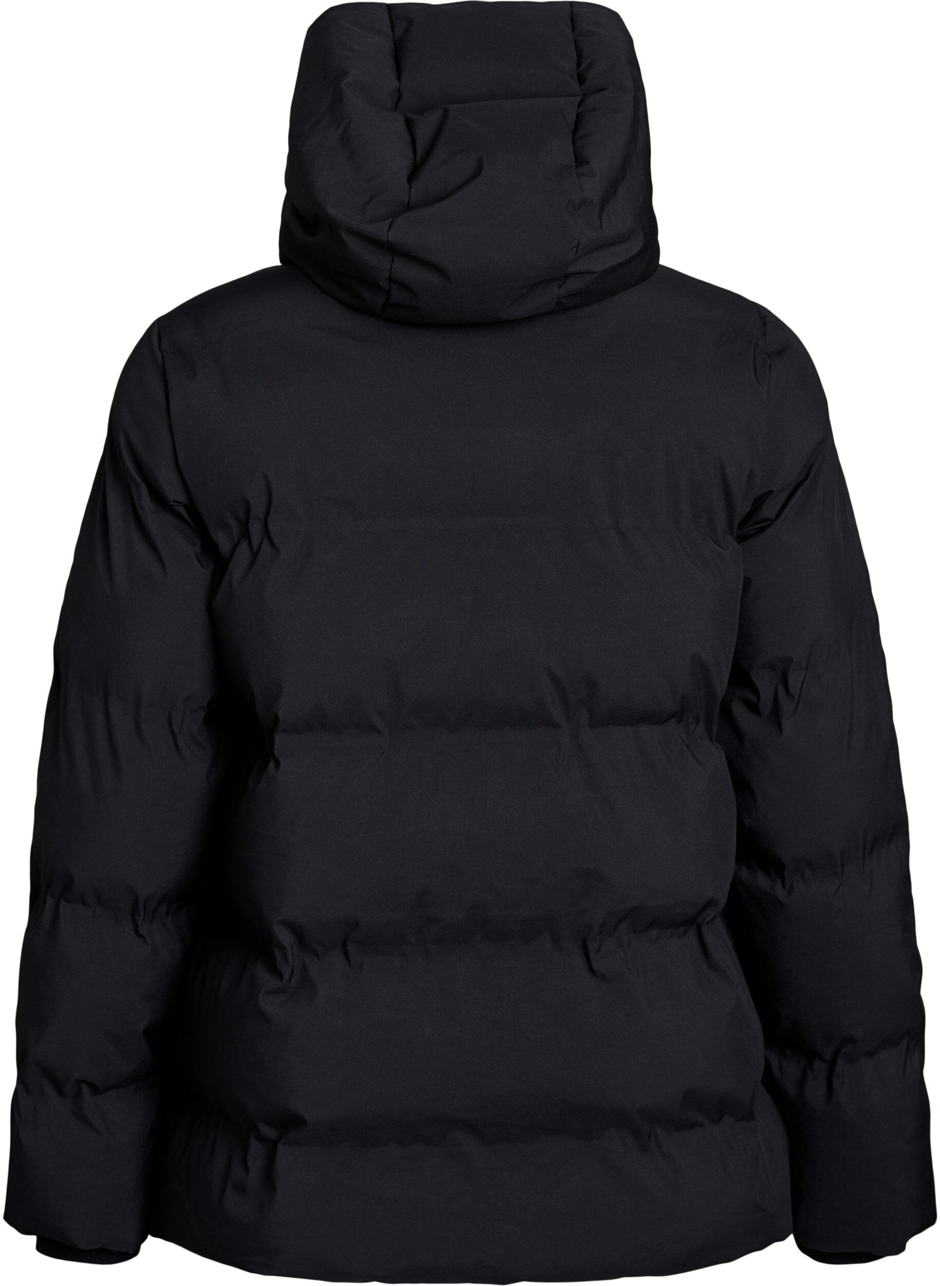 ZizziKr&oacute;tka kurtka puchowa z odpinanym kapturem, Czarne, Packshot image number 1