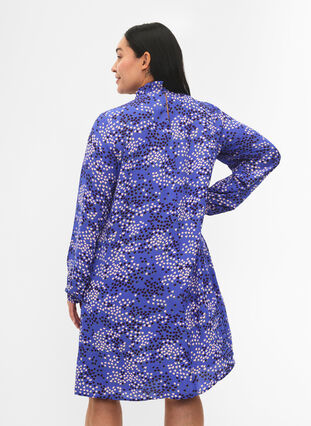 FLASH – sukienka z dlugim rekawem i nadrukiem, Dazzling Blue AOP, Model image number 1