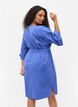 Dress with 3/4 sleeves and tie-belt, Blue, Model image number 2