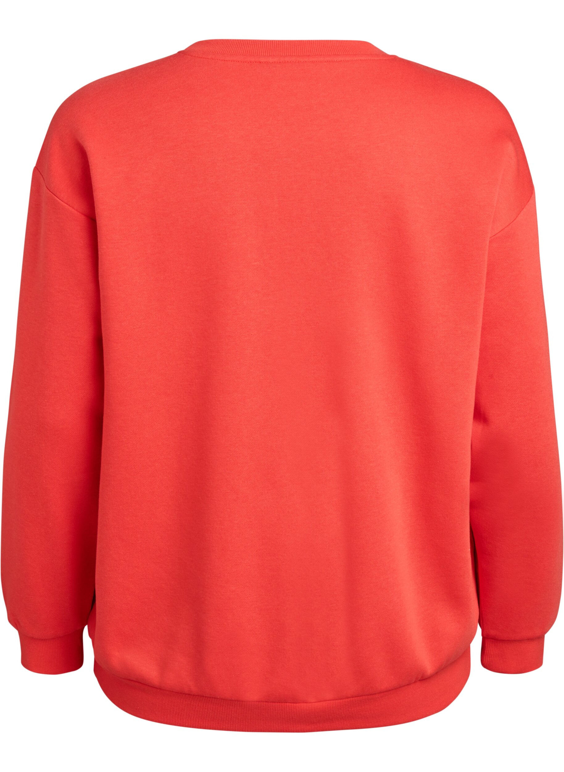 ZizziBluza z motywem z przodu, Czerwony, Packshot image number 1
