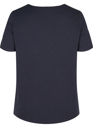 T-shirt z krótkim rekawem i dekoltem w szpic, Night Sky, Packshot image number 1