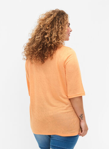 Bluzka z rekawem 3/4, Mock Orange, Model image number 1