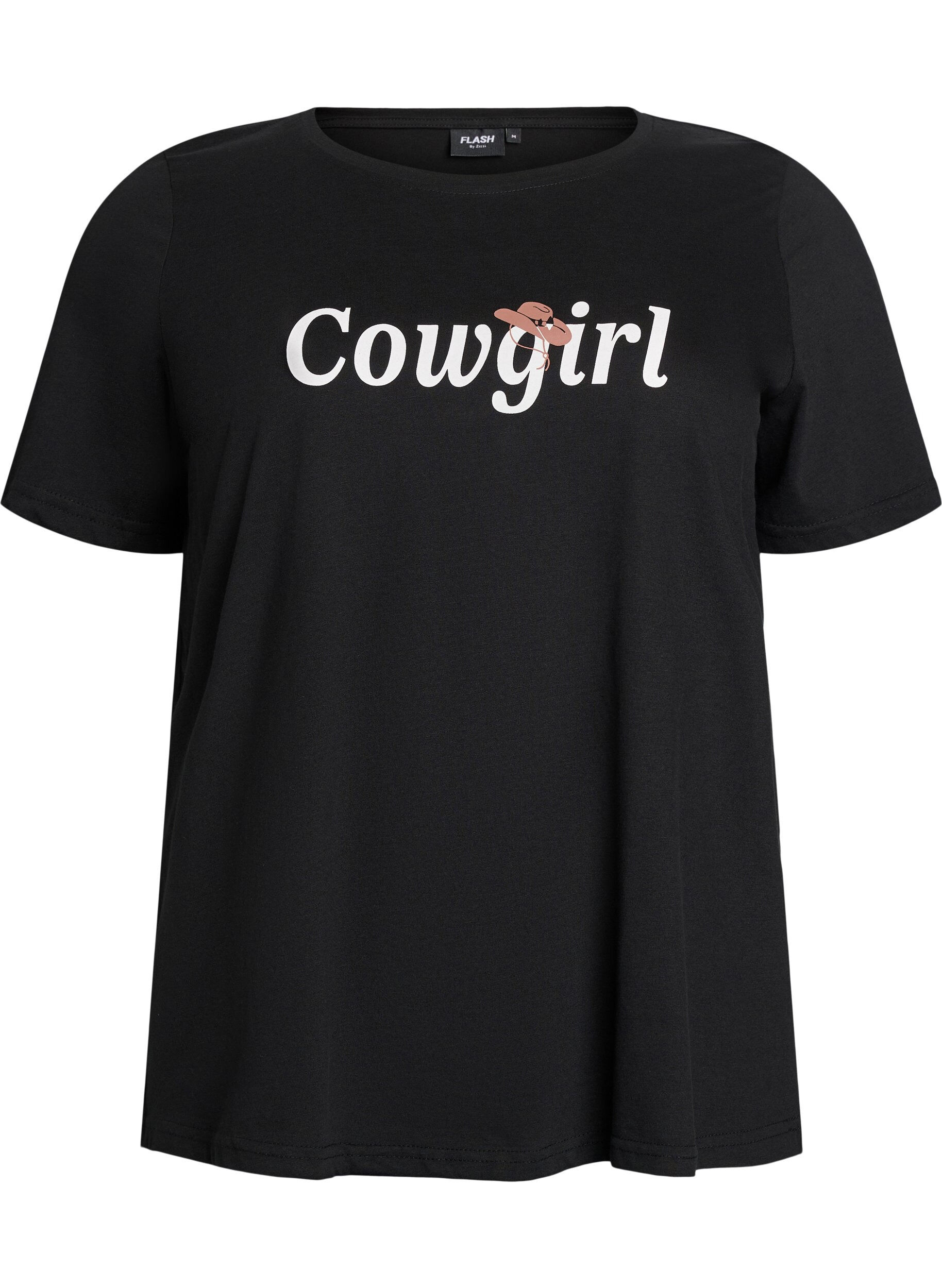 Zizzi Koszulka z nadrukiem, Czarne, Packshot image number 0