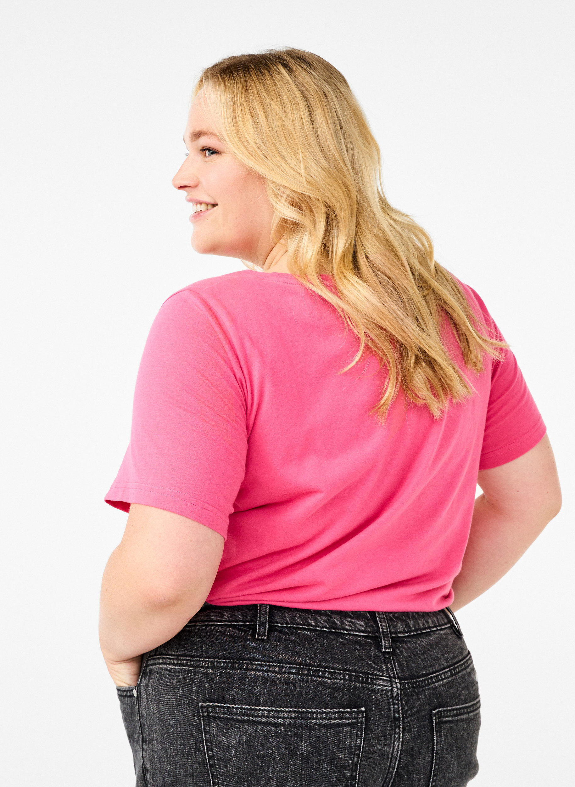 Zizzi FLASH - T-shirt z nadrukiem, R&oacute;żowy, Model image number 2