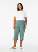 Spodnie 3/4 o luznym kroju z wysokim stanem, Zielony, Model image number 0