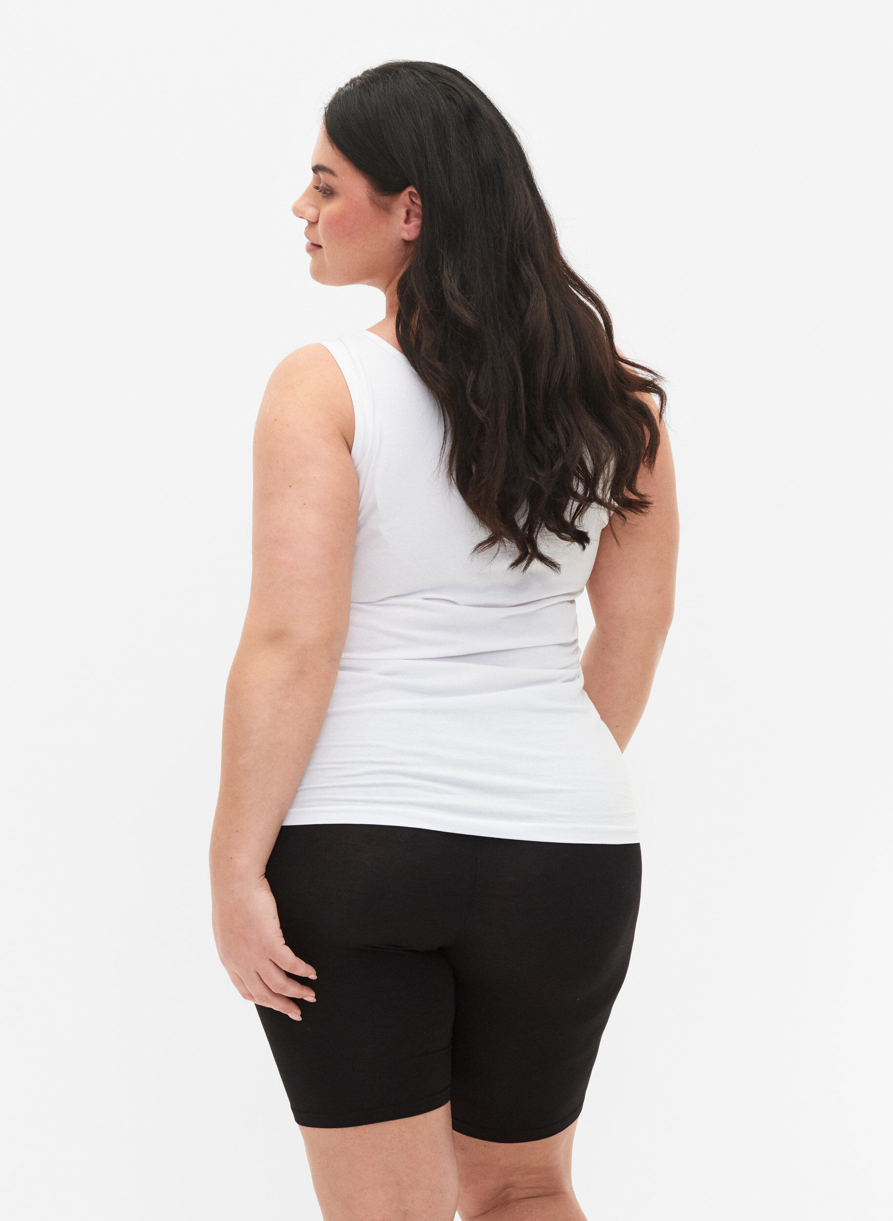 Zizzi Wiskozowe szorty rowerowe 2-pack, Czarne, Model image number 2