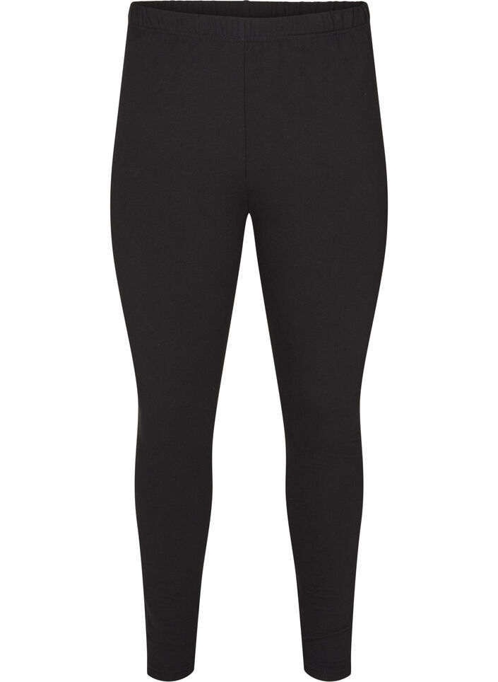 Bawelniane legginsy z podszewka, Czarne, Packshot image number 0