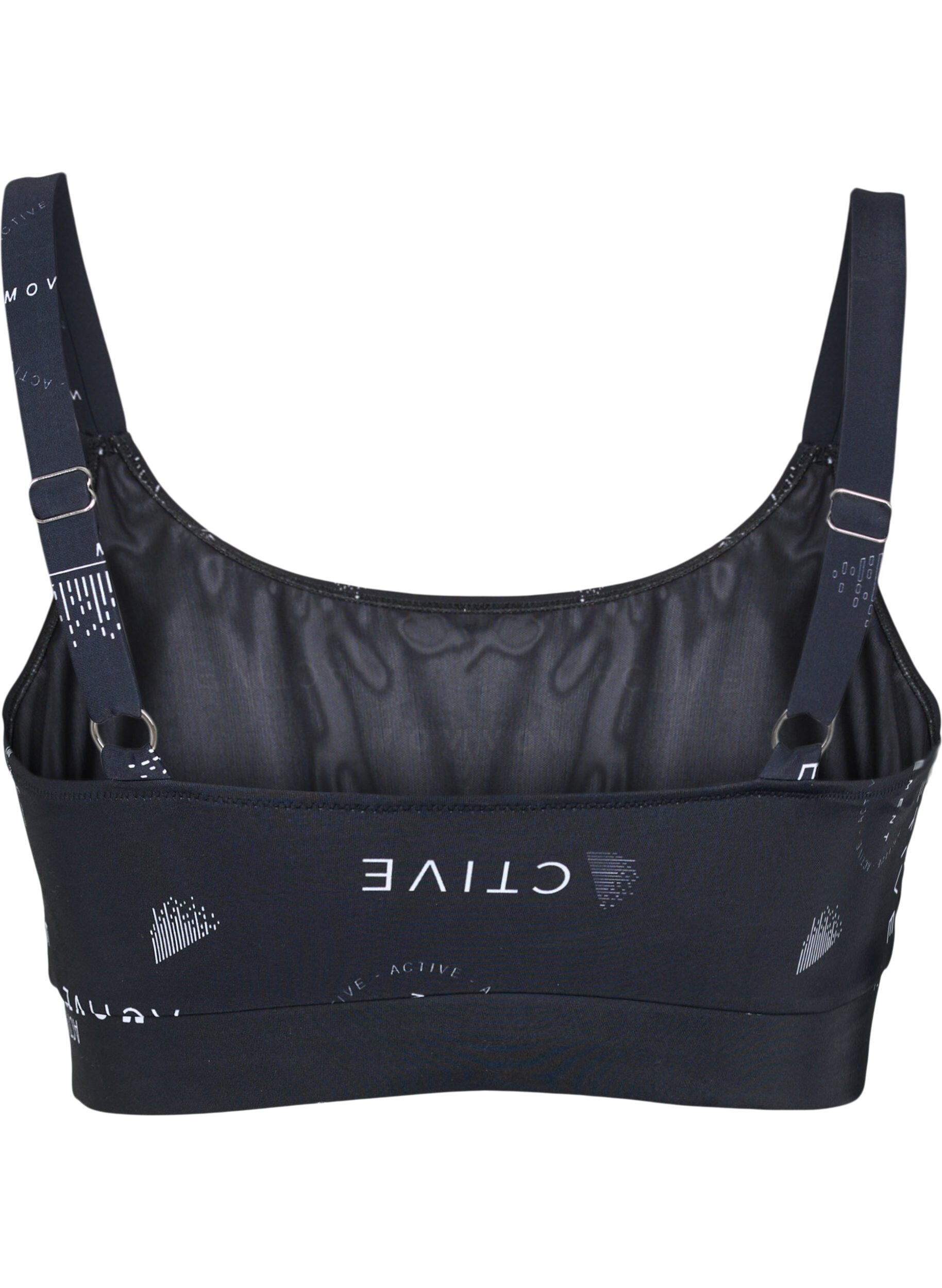 Zizzi Printed bikini top, Logo Print, Packshot image number 1