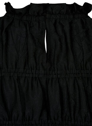Sukienka z falbanami i elastycznymi odcieciami, Black, Packshot image number 3