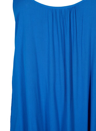 Jednokolorowa sukienka z wiskozy na ramiaczkach, Victoria blue, Packshot image number 2