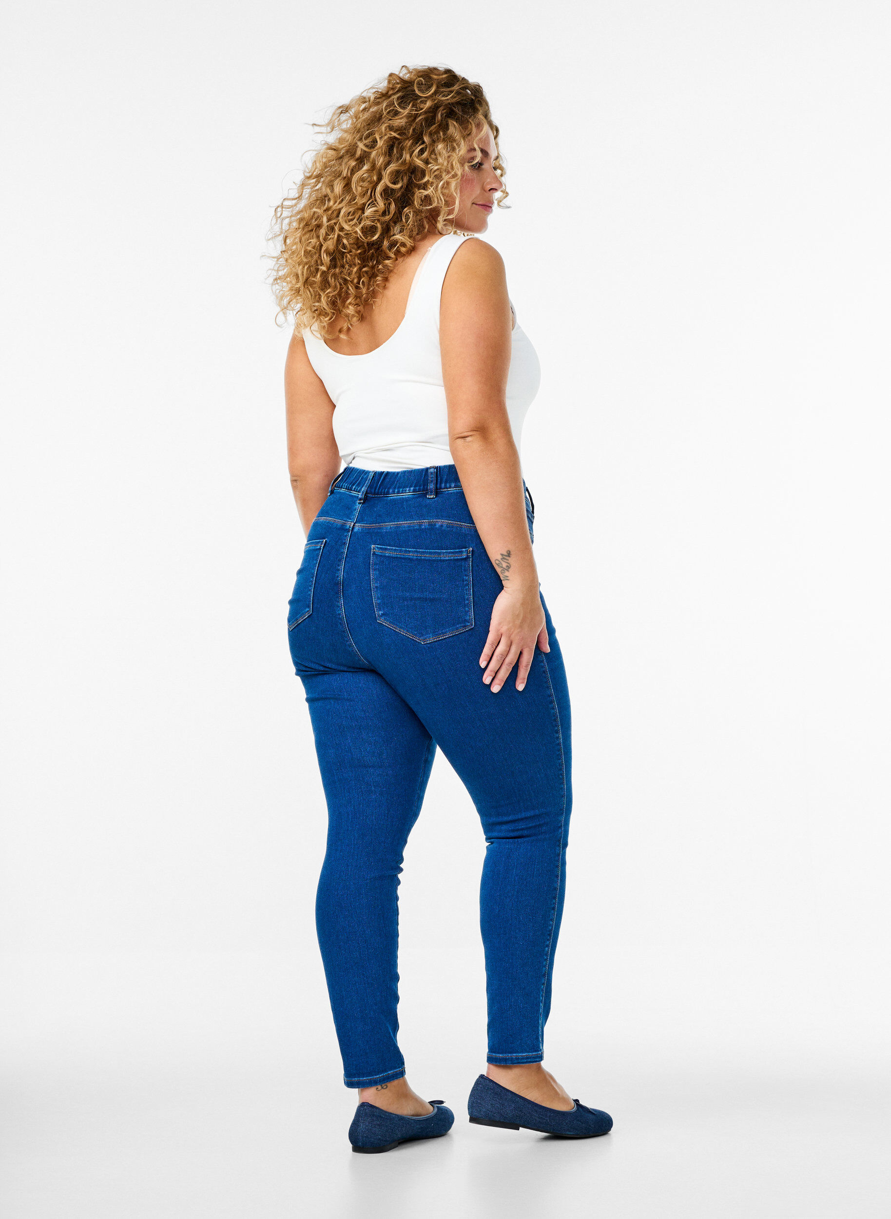 ZizziJegginsy z wysokim stanem, Niebieskie, Model image number 1