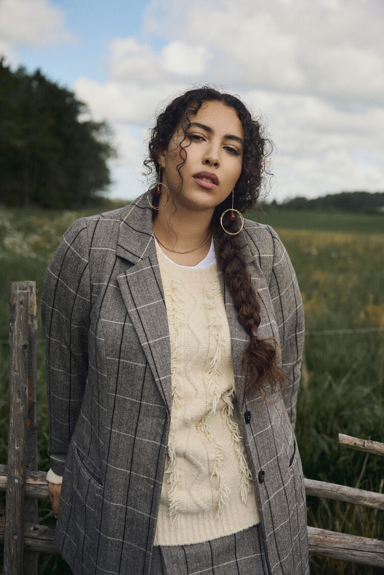 Zestaw w szarą kratkę, , Model