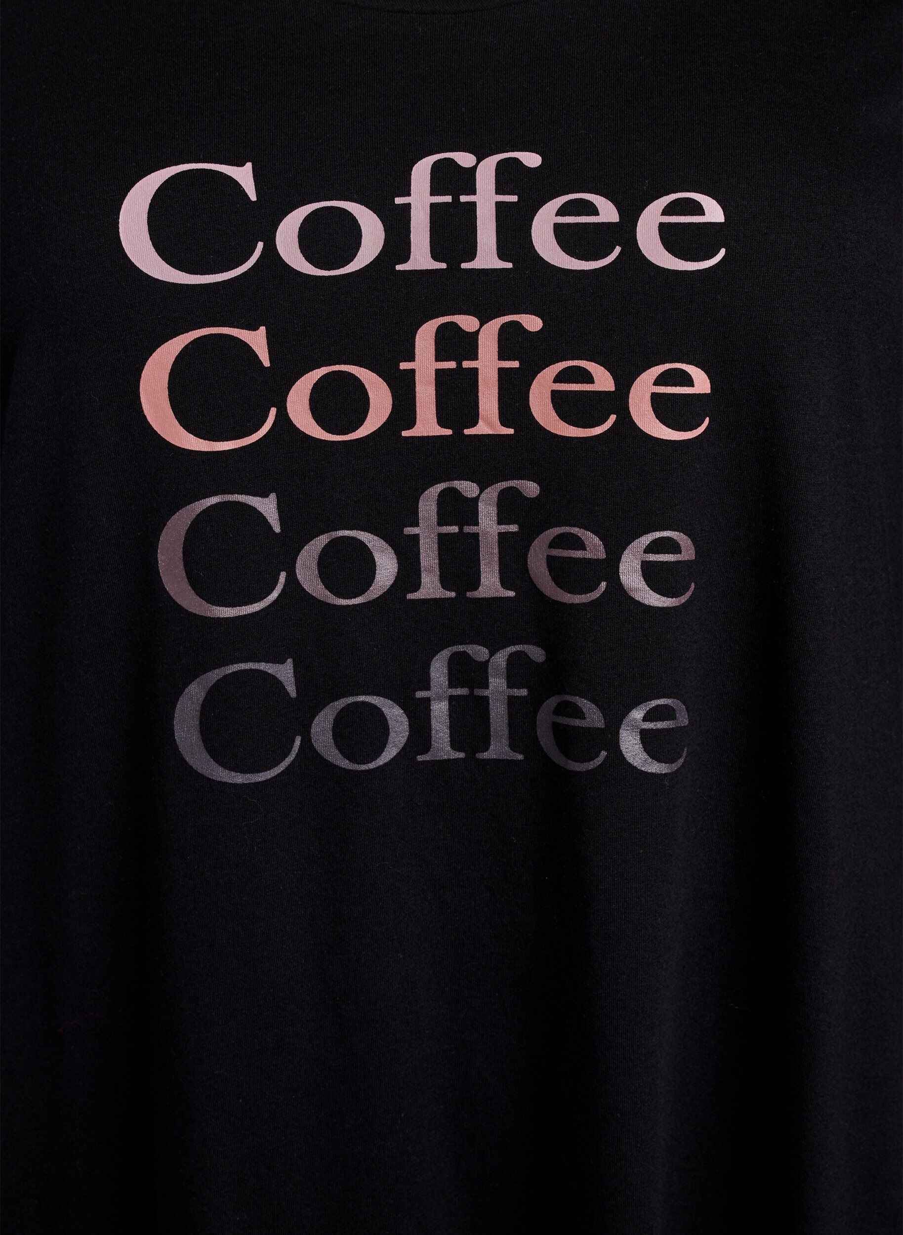 Zizzi Koszula nocna z dlugimi rekawami wykonana z bawelny organicznej, Czarne, Packshot image number 2