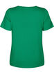 Prazkowany t-shirt z wiskozy z dekoltem w szpic, Jolly Green, Packshot image number 1