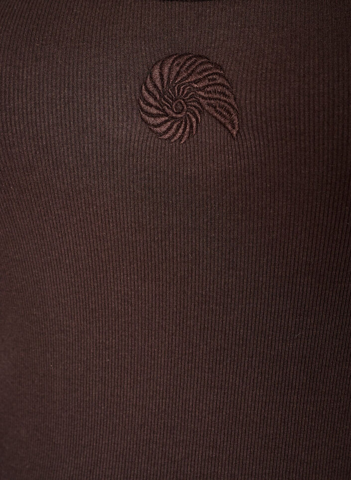 Dopasowany top z motywem, Brązowy, Packshot image number 2