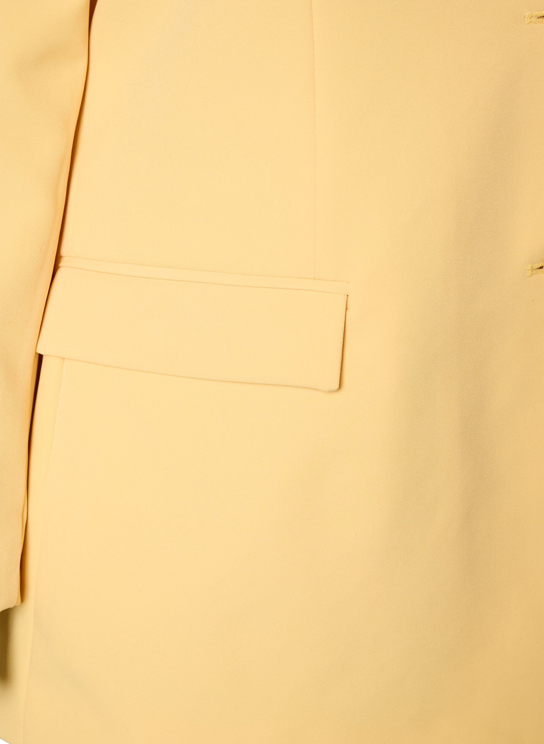 Zizzi Klasyczny blezer zapinany na guziki, Ż&oacute;łty, Packshot image number 3