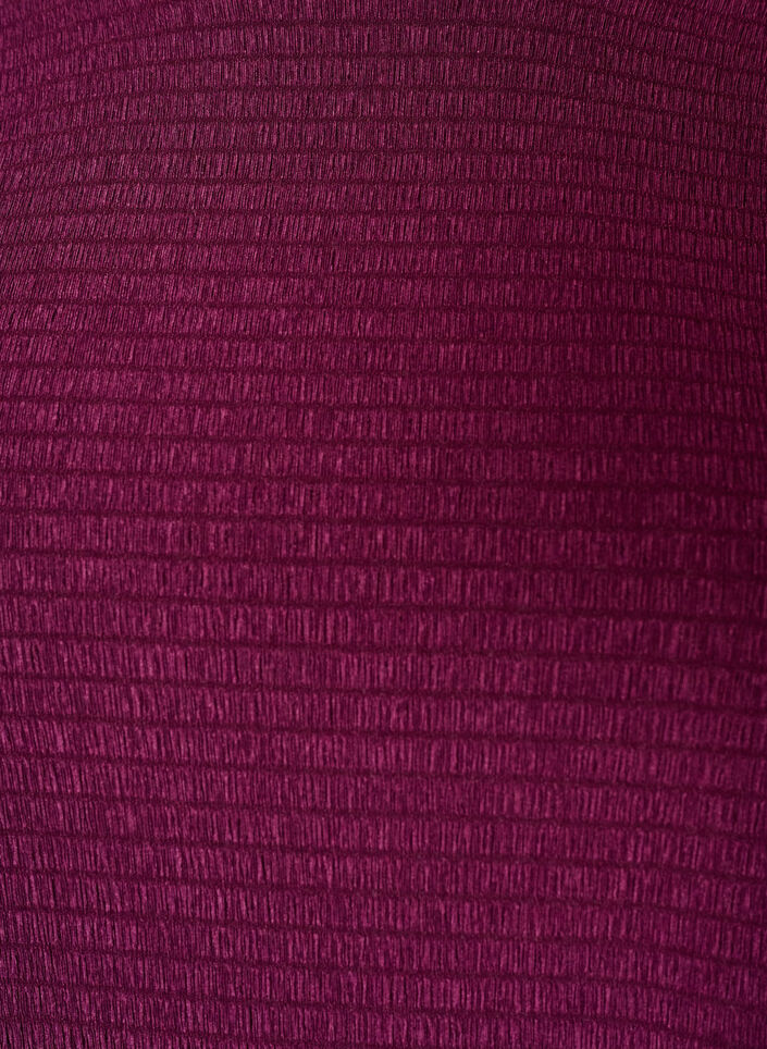 Strukturalna bluzka z falistymi brzegami, Fioletowy, Packshot image number 2