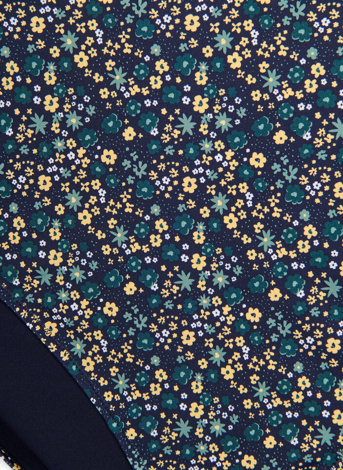 Figi damskie bikini z nadrukiem i wysokim stanem, Zielony, Packshot image number 2