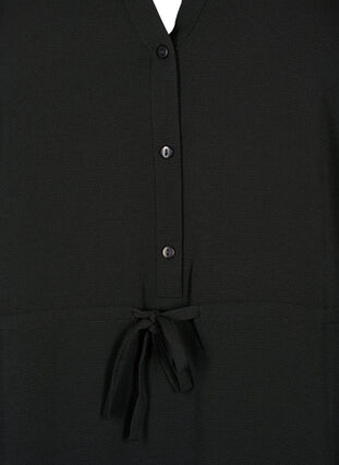 Sukienka z koronka w pasie, Black, Packshot image number 2