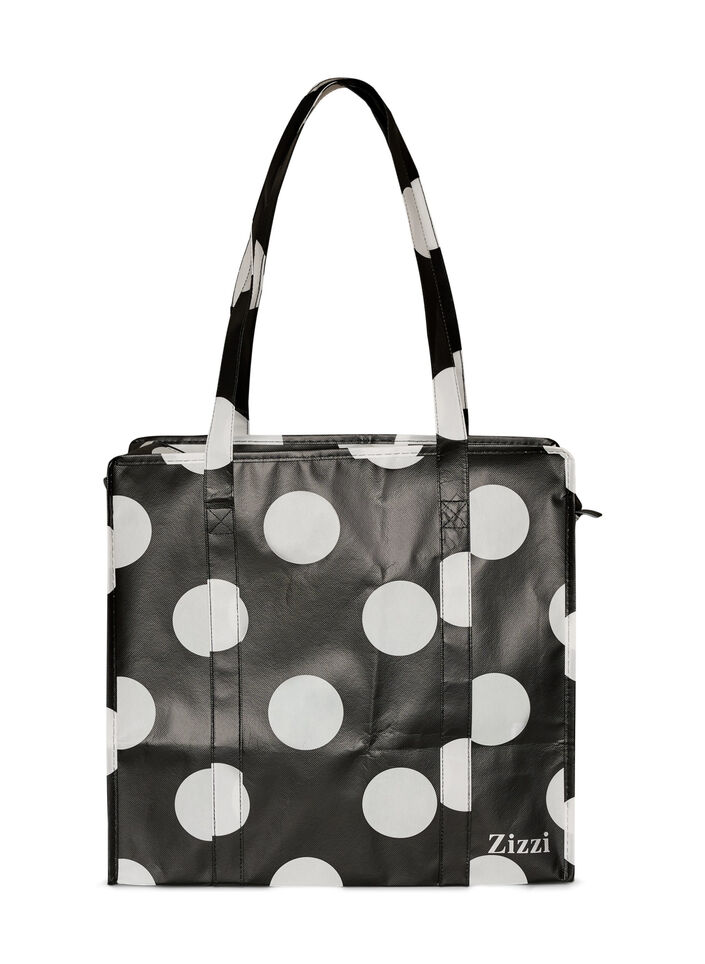 Torba na zakupy z suwakiem, Czarne, Packshot image number 1