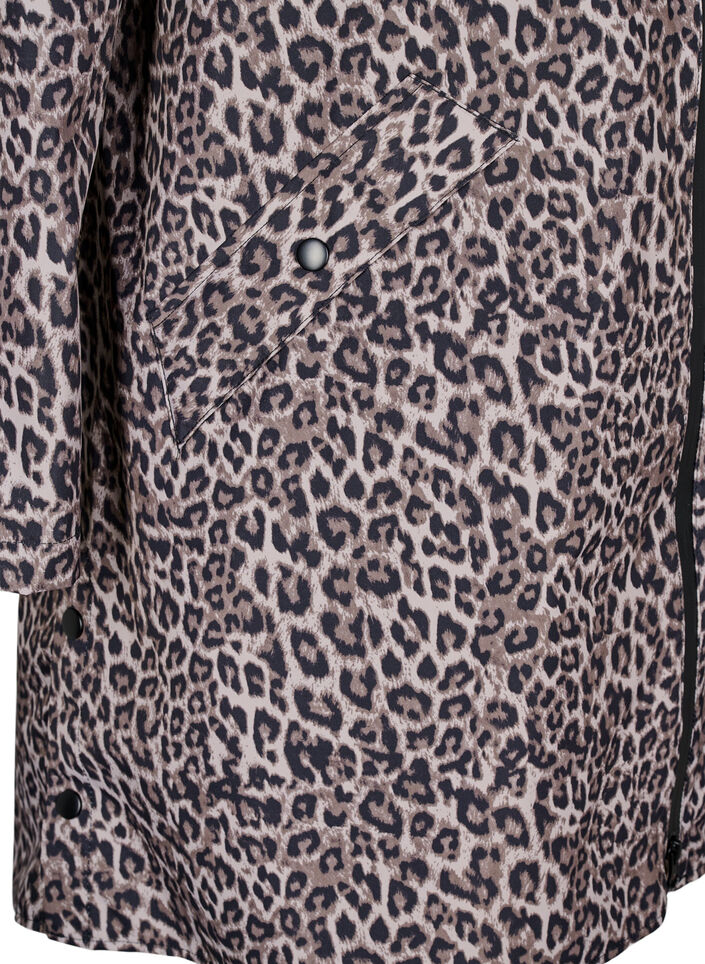 Kurtka przeciwdeszczowa z kieszeniami i kapturem, Brązowy, Packshot image number 3